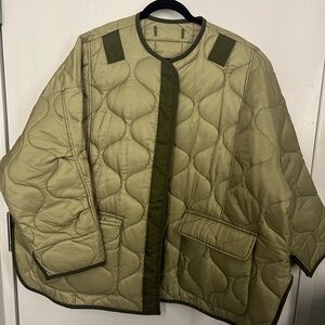 Frankie Shop Teddy Quilted Jacket - Moss Green